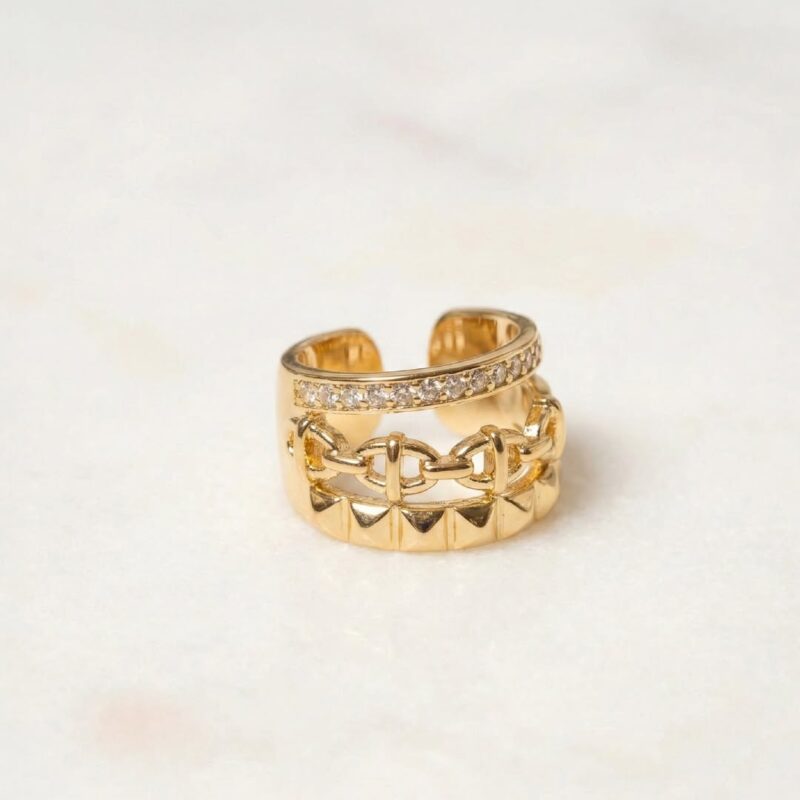 Golden Chain Stack Ring